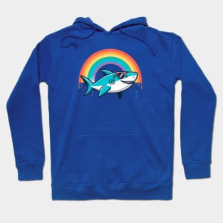 Shark on the Rainbow Hoodie